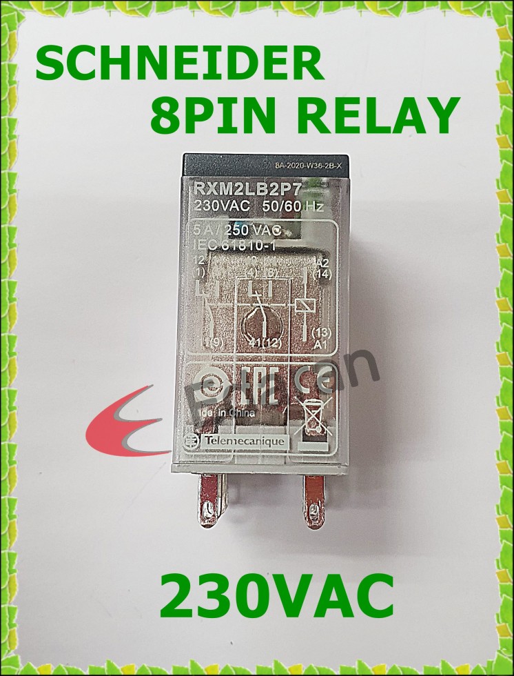 SCHNEIDER MY2N 8PIN RELAY 24VDC 230VAC BASE Lazada