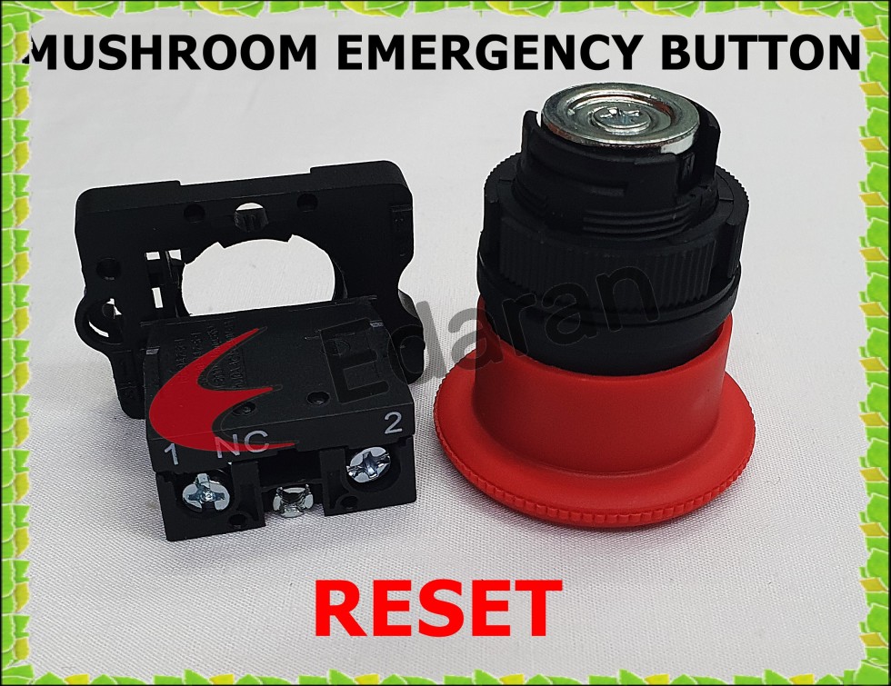 jy mushroom emergency button c/w key (reset/key reset) Emergency Stop Switch Button Switch self Reset SKB2 Small Mushroom
