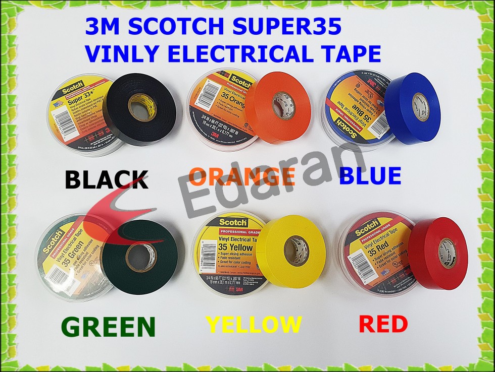 3M 35 Yellow Electrical Tape 1/2 x 20 ft.