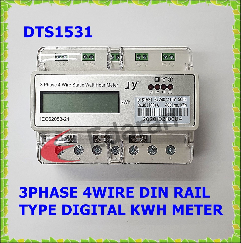 Jy Dts A V Phase Wire Din Rail Type Digital Kwh Meter